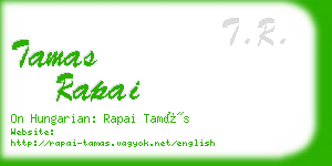 tamas rapai business card